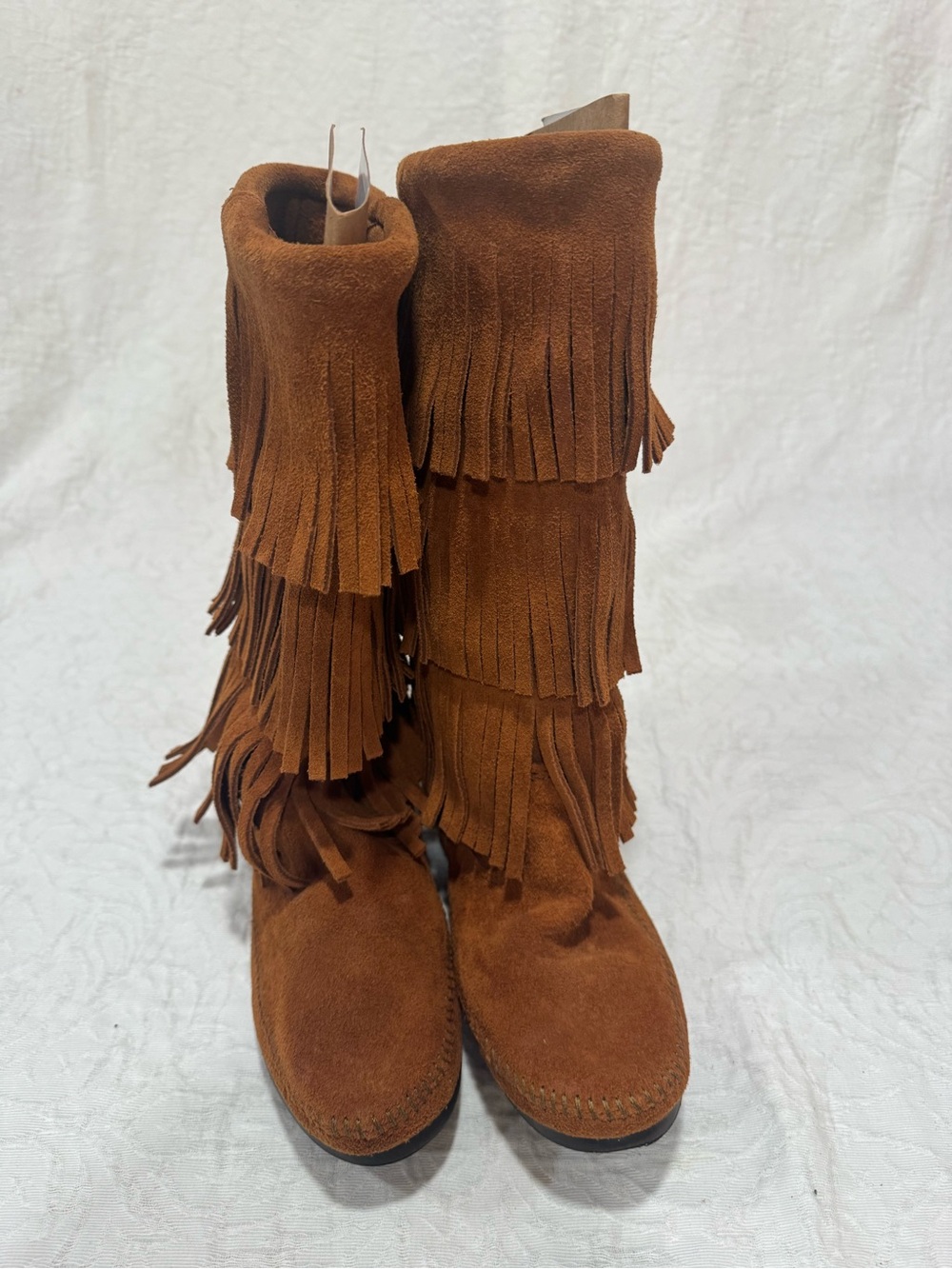 Women's Brown Suede Fringe Boots